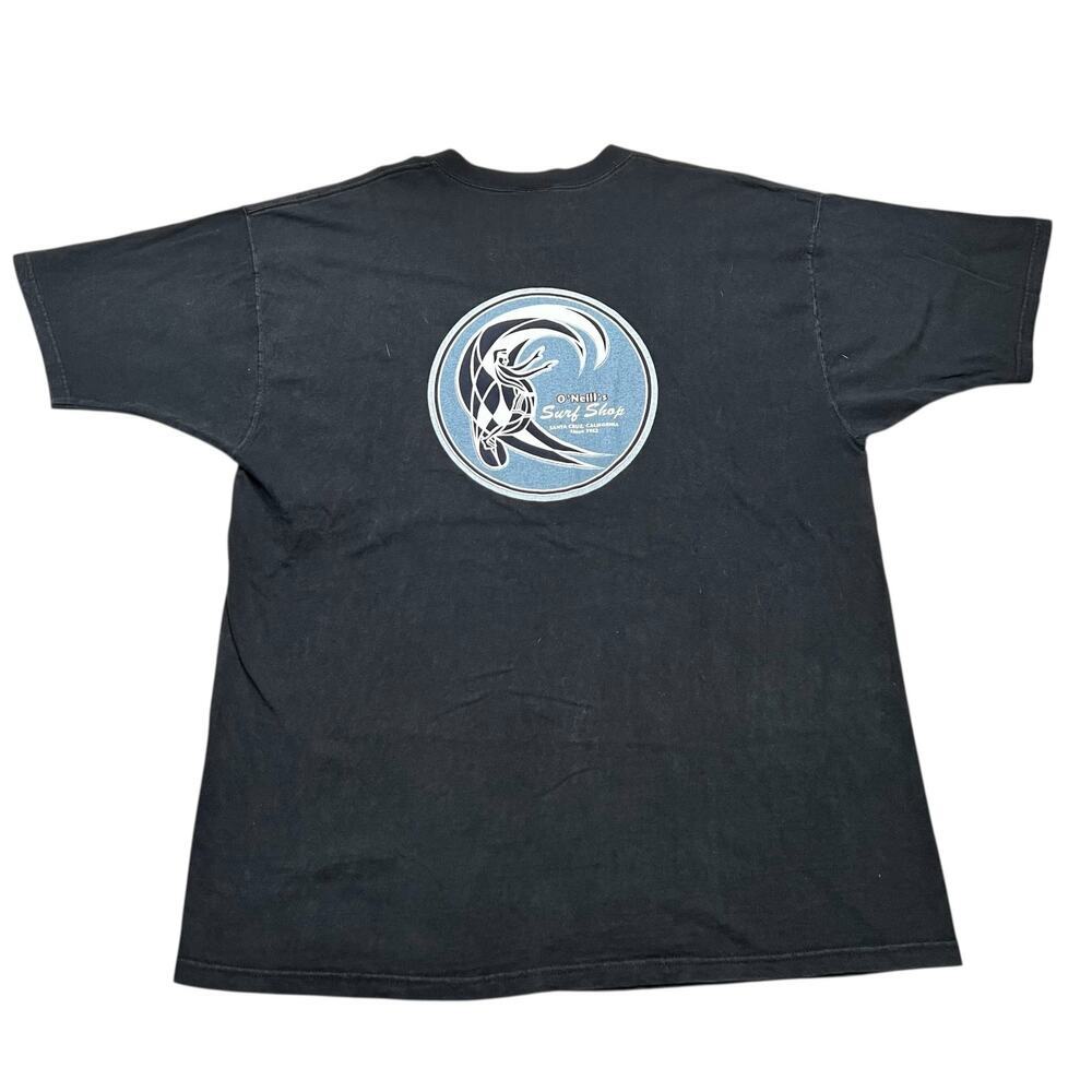 Vintage Oneill Men's y2K Navy Surf Printed Short Sleeve T-shirt Sz 2XL Y2K Retro